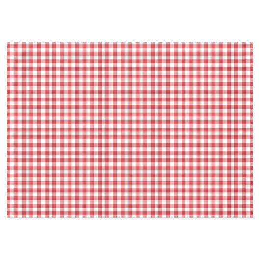 Mellow Classic Gingham - red white check plaid. テーブルクロス (正面(横))