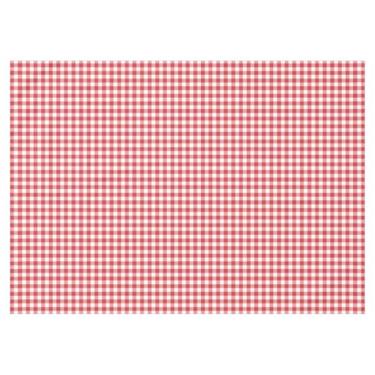 Mellow Classic Gingham - red white check plaid. テーブルクロス (正面(横))