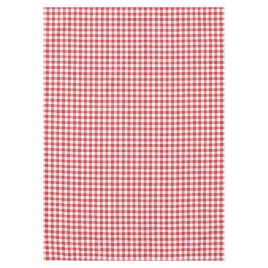 Mellow Classic Gingham - red white check plaid. テーブルクロス (正面)