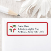 Mellow Snowmen - Christmas red white and green. ラベル (インサイチュ)