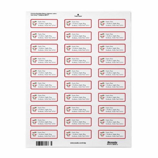 Mellow Snowmen - Christmas red white and green. ラベル (フルシート)