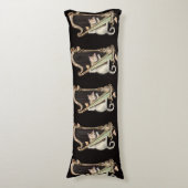 Melodic Cat – Ornate Harp Body Pillow ボディピロー (正面縦)
