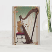 Melodic Hamster Greetings – Whimsical Victorian カード (正面)