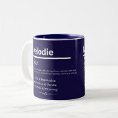 Melodie, Girl Personalized Name Definition Mug ツートーンマグカップ (正面左)