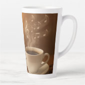 "Melodies in Steam: Musical Coffee Cup Art Mug" カフェラテマグ (右)