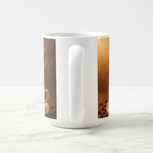 "Melodies in Steam: Musical Coffee Cup Art Mug" コーヒーマグカップ (ハンドル)