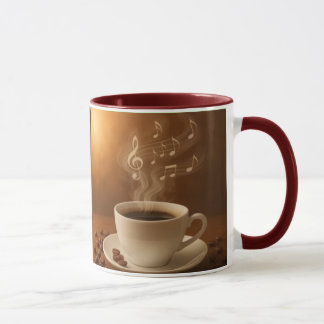 "Melodies in Steam: Musical Coffee Cup Art Mug" マグカップ