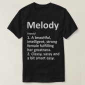 MELODY定義名パーソナライズされたChristmaおもしろい Tシャツ (デザイン正面)