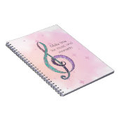 Melody in Line & Color treble clef notebook ノートブック (右側)