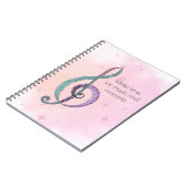 Melody in Line & Color treble clef notebook ノートブック (左側)