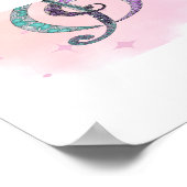 Melody in Line & Color treble clef poster ポスター (角)