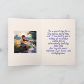 MELODY OF LOVE YOUNG GIRL BIRTHDAY CARD サンキューカード (内部)