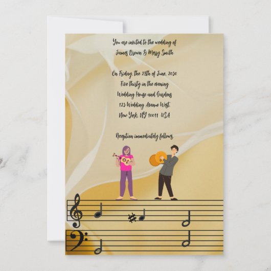 Melody of Us wedding 招待状 (裏面)