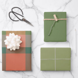 Melon & Basil Wrapping Paper Flat Sheet Set of 3 ラッピングペーパーシート