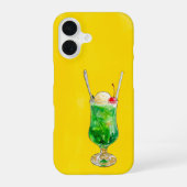 Melon soda float! (Japanese Cream Soda) iPhone 16ケース (裏面)