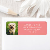 Melon Your Pet's Photo Custom Return Address Label ラベル (インサイチュ)