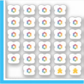 Melple Teeステッカー – パーティー時間Melle シール (正面)