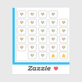 Melple Tee Stickers – ピース、愛、ポリオーミノ シール