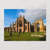 Melrose Abbey、スコットランドのはがき ポストカード (正面)
