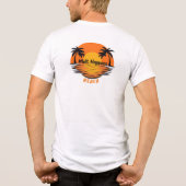 Melt Happens – Sunset Beach Vibes デザイン トライブレンドＴシャツ (裏面)
