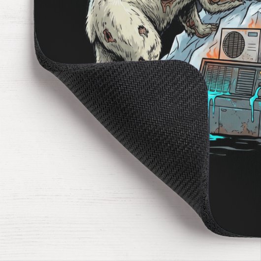 Meltdown Imminent – Climate Collapse Polar Bear マウスパッド (コーナー)