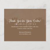 Melted Chocolate Bakery Bread Care Instructions サンキューカード (裏面)