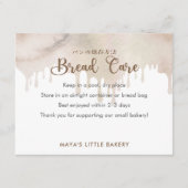 Melted Chocolate Bakery Bread Care Instructions サンキューカード (正面)