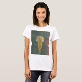 Melted chocolate ice cream cone tシャツ (正面フル)