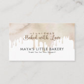 Melted Chocolate Watercolor Bakery Loyalty Rewards 名刺 (正面)
