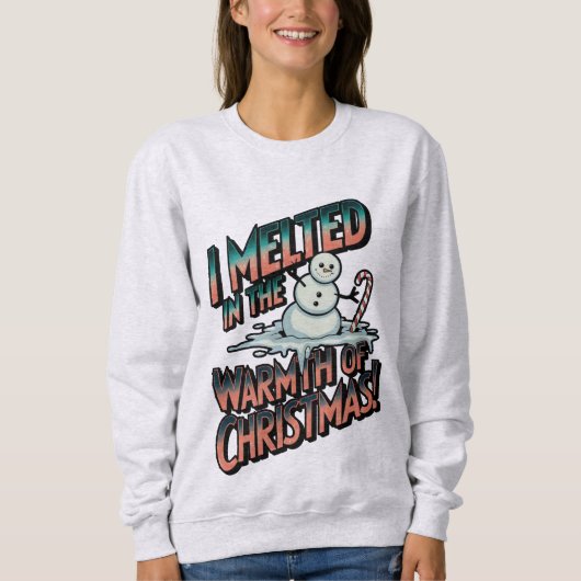 Melted Christmas snowman スウェットシャツ (正面)