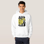 Melting Acid Smiley Face Psychedelic Liquid Typogr パーカ (正面フル)