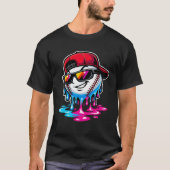 Melting Baseball Drip Character Tシャツ (正面)