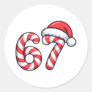 Melting Candy Cane 6 7 Ice Drip Meme 6 7 Costume C ラウンドシール