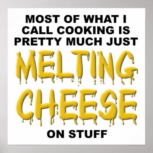 Melting Cheese Funny Poster ポスター (正面)