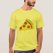 Melting Cheesy Pepperoni Pizza Slice Tシャツ (正面)