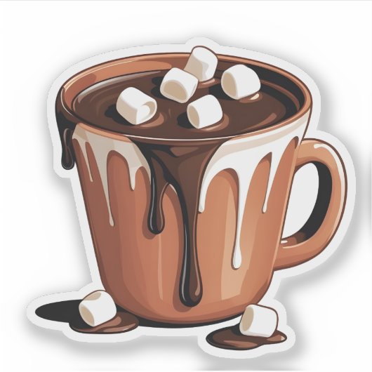 Melting Chocolate Volcano Fantasy sticker シール (正面)