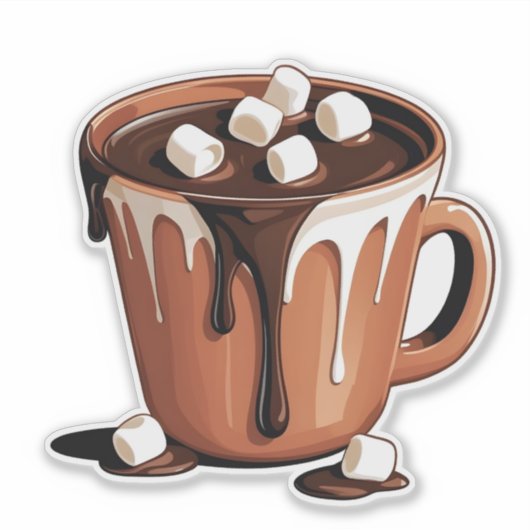 Melting Chocolate Volcano Fantasy sticker シール (正面)
