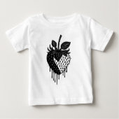 Melting Drip Strawberry Artwork ベビーTシャツ (正面)