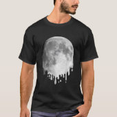 MELTING FULL MOON Drippy Space Art  Tシャツ (正面)