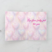 Melting Heart Greeting Card – Modern Pastel Love A カード (内部)