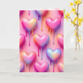 Melting Heart Greeting Card – Modern Pastel Love A カード (黄色い花)