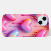 Melting Heart Phone Case – Glossy Pastel Love Desi Case-Mate iPhoneケース (裏面 (横))