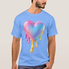 Melting Heart T-Shirt – Glossy Pastel Valentine Tシャツ