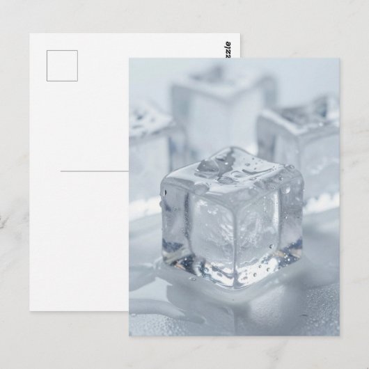 Melting ice cubes macro photography  ポストカード (正面/裏面)
