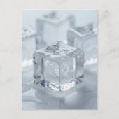 Melting ice cubes macro photography  ポストカード (正面)