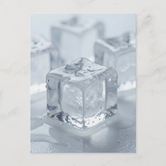 Melting ice cubes macro photography  ポストカード (正面)