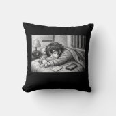 Melting Into Bed • Aesthetic Throw Pillow クッション (正面)