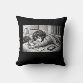 Melting Into Bed • Aesthetic Throw Pillow クッション