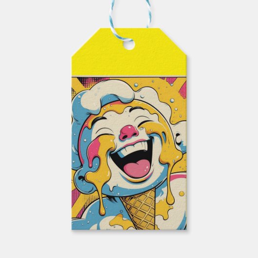 Melting Joy – Ice Cream Pop Art Explosion ギフトタグ (正面)