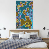 Melting Memphis Vibes II キャンバスプリント (インサイチュ (寝室))